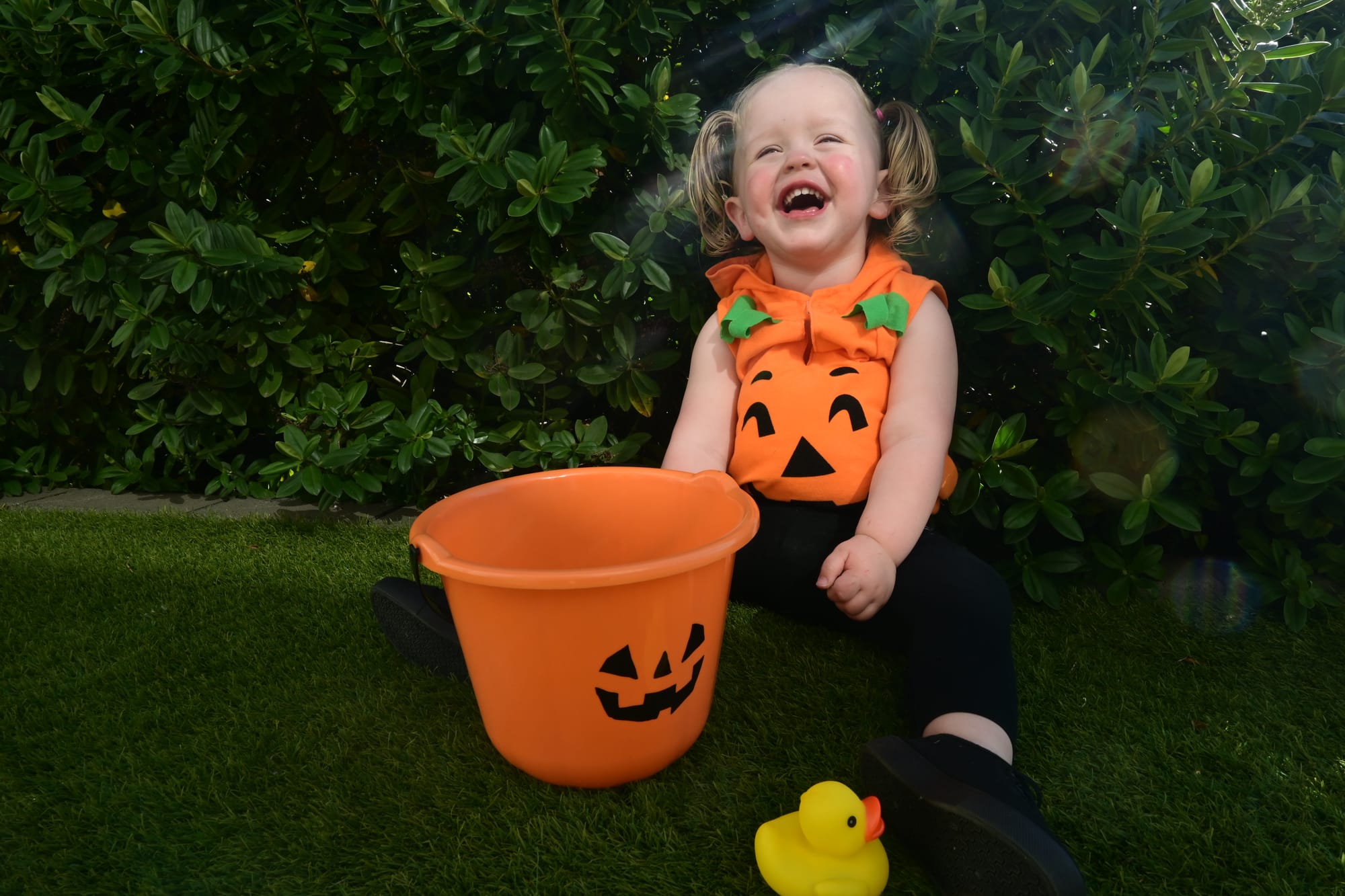 SPOOKY SPIRIT: Trick-or-treaters ready to go