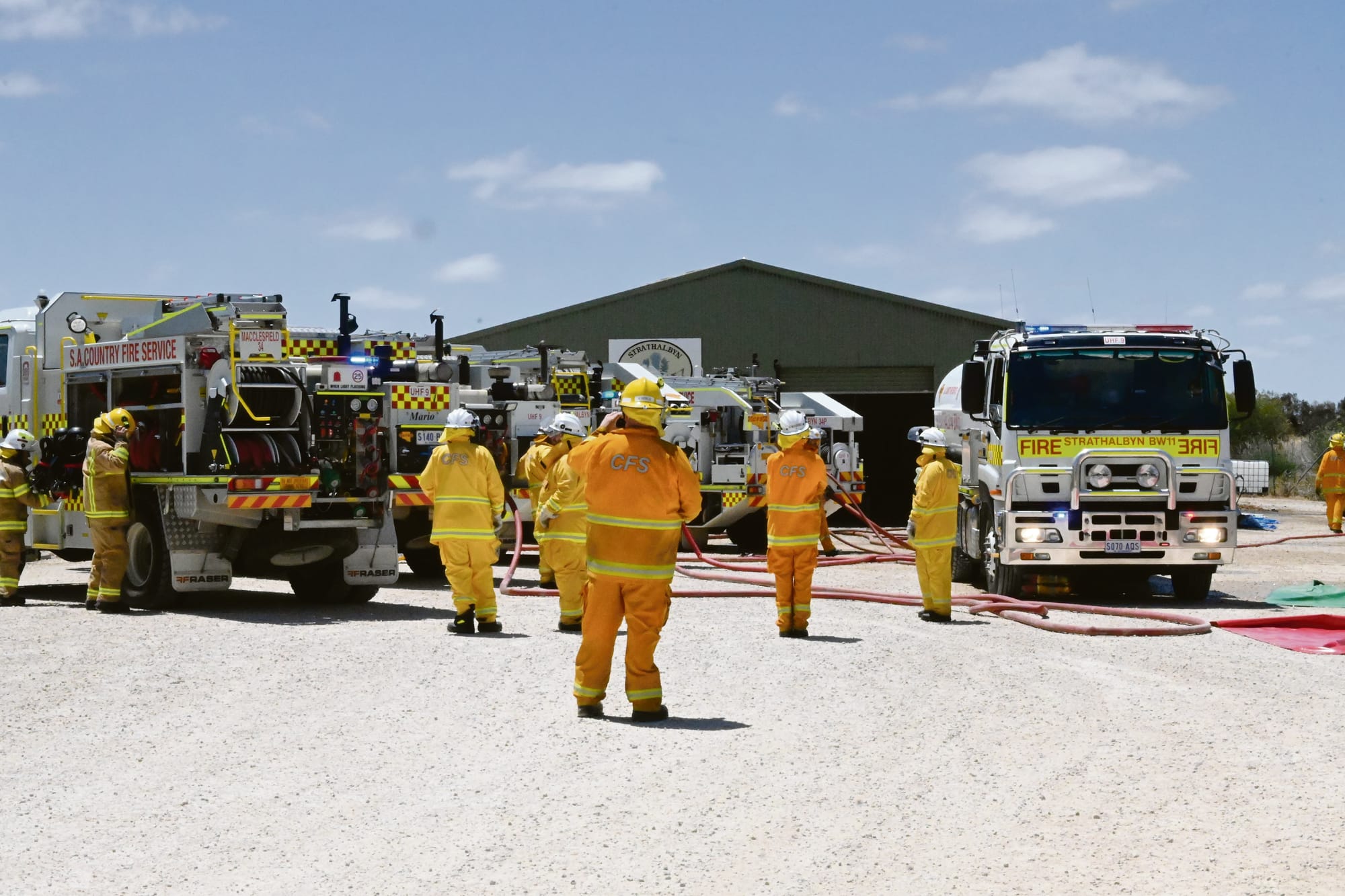 Strathalbyn Woodshed catches alight