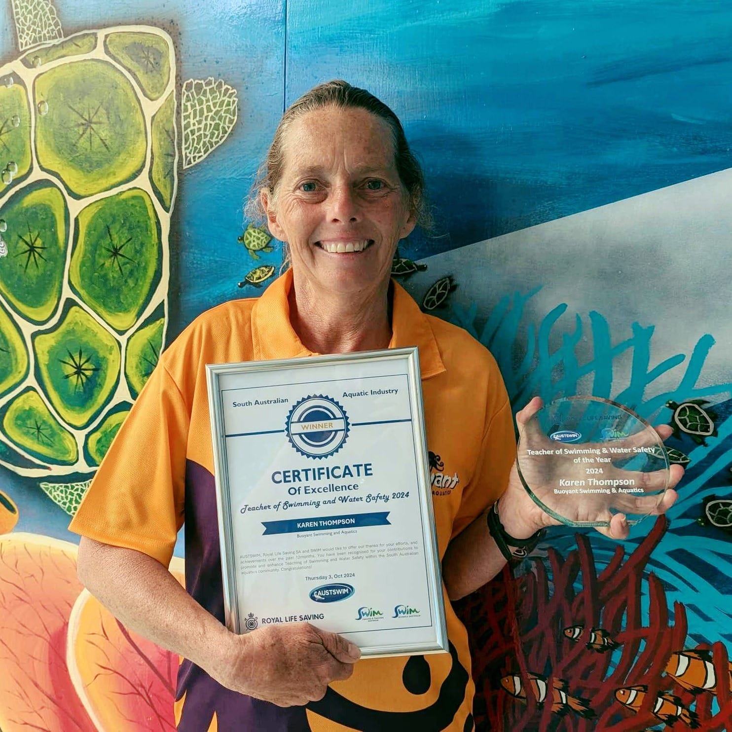 Bouyant instructor takes home Learn to Swim award