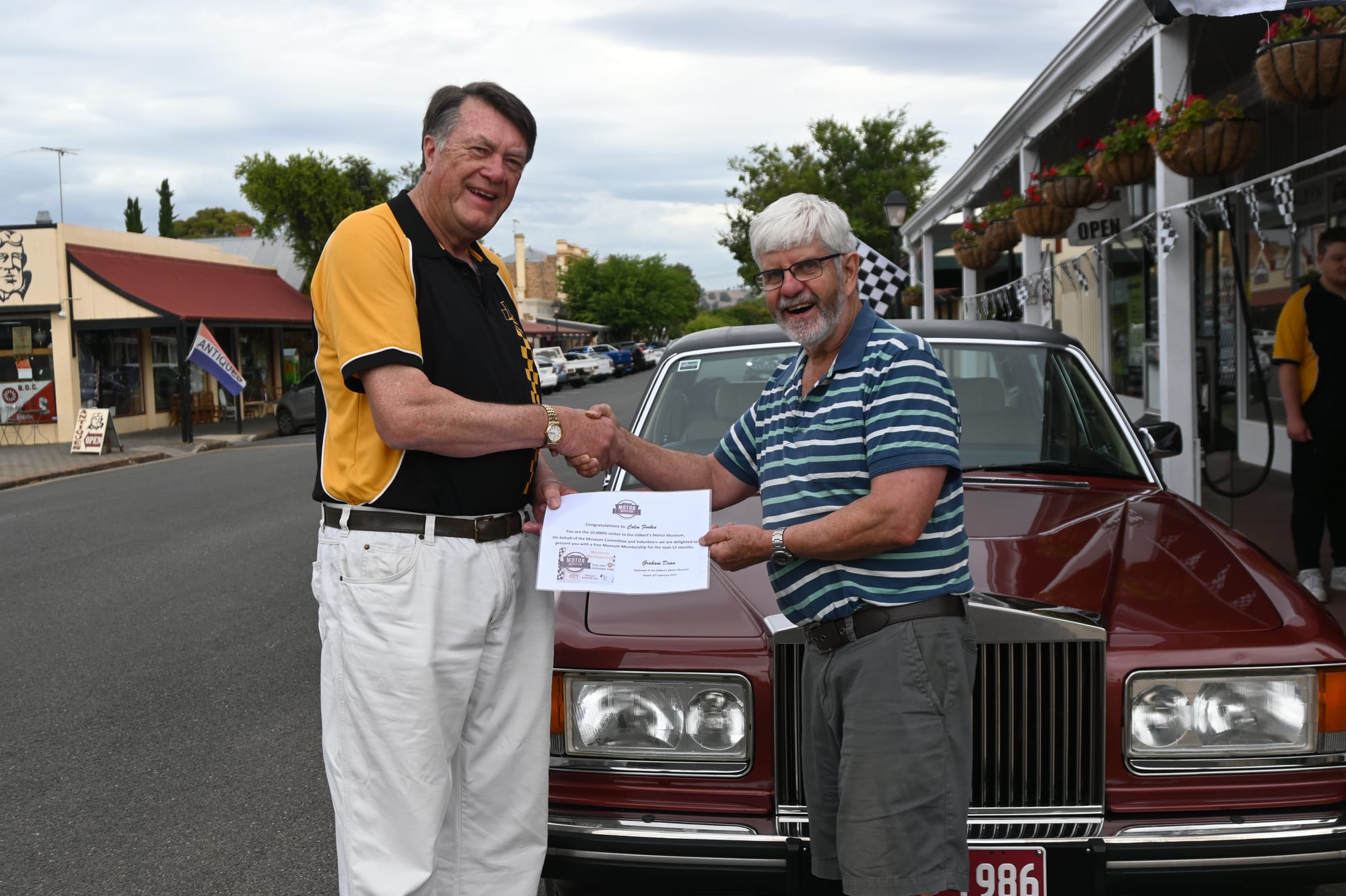 Gilbert’s Motor Museum welcomes its 10,000th visitor to walk through its Strathalbyn doors