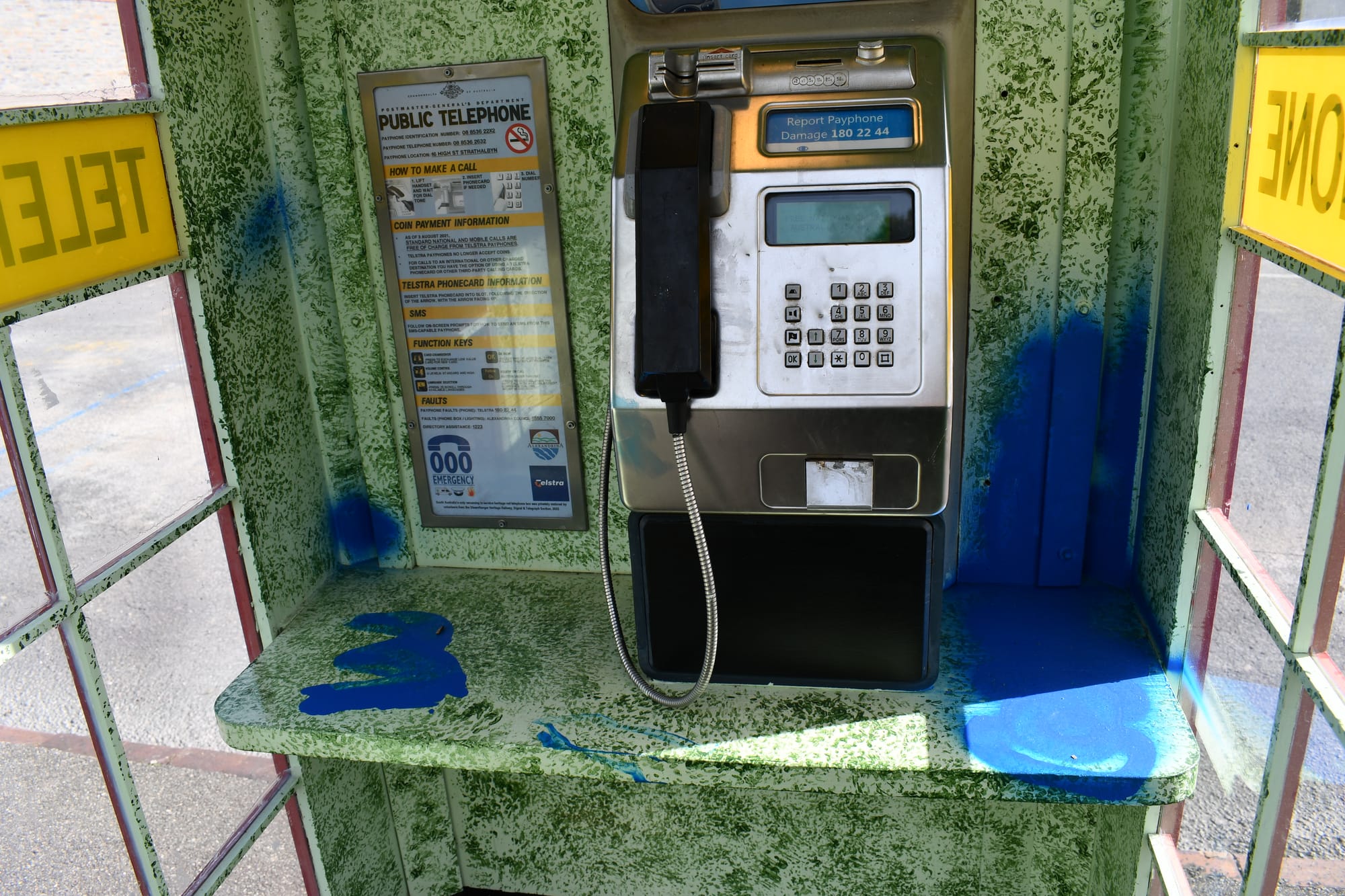 SENSELESS: Restored Strathalbyn High Street phone box vandalised