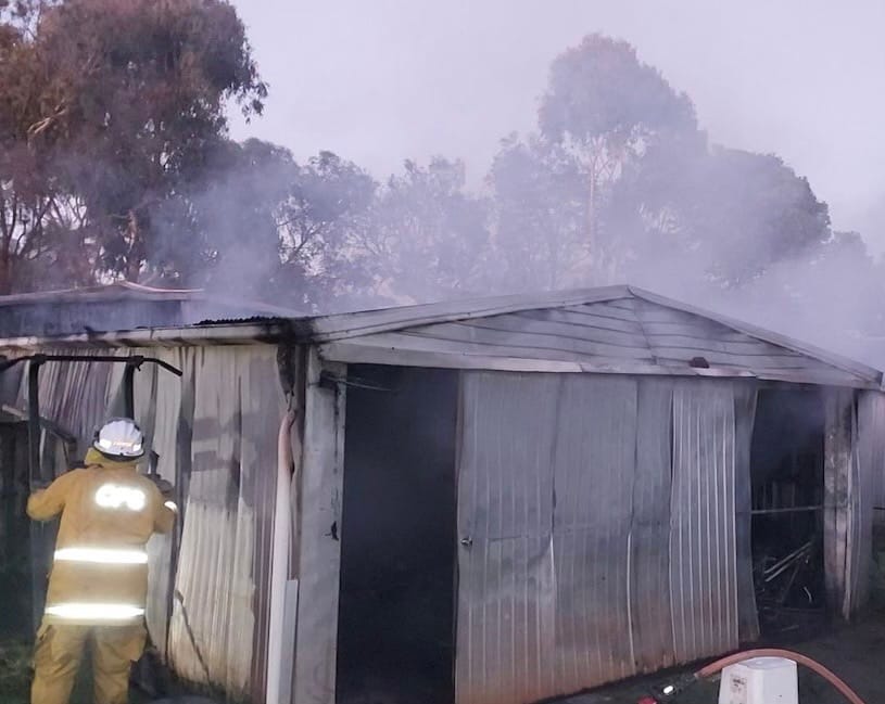 Fire breaks out in Callington shed