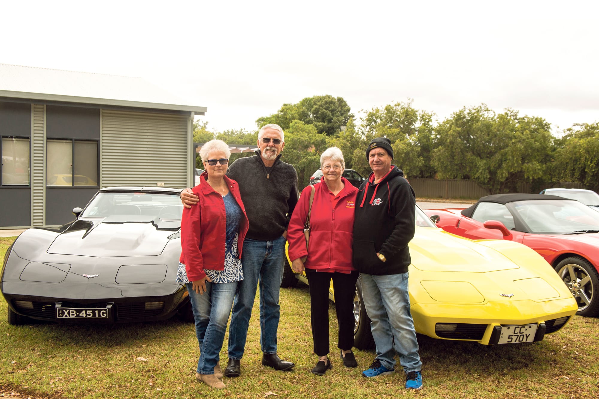 Corvettes displayed at Strathalbyn