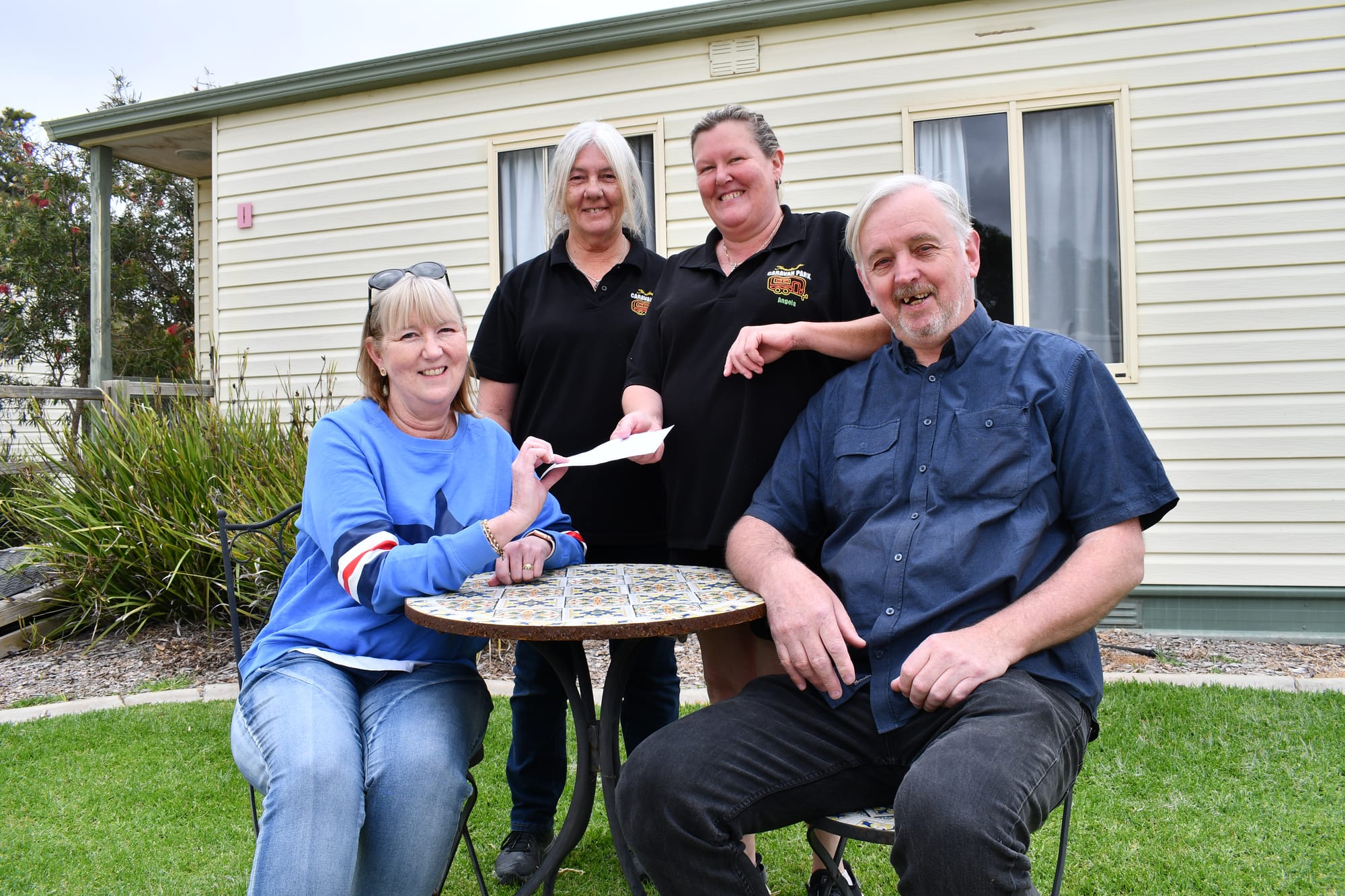Caravan park gives back to community through donation