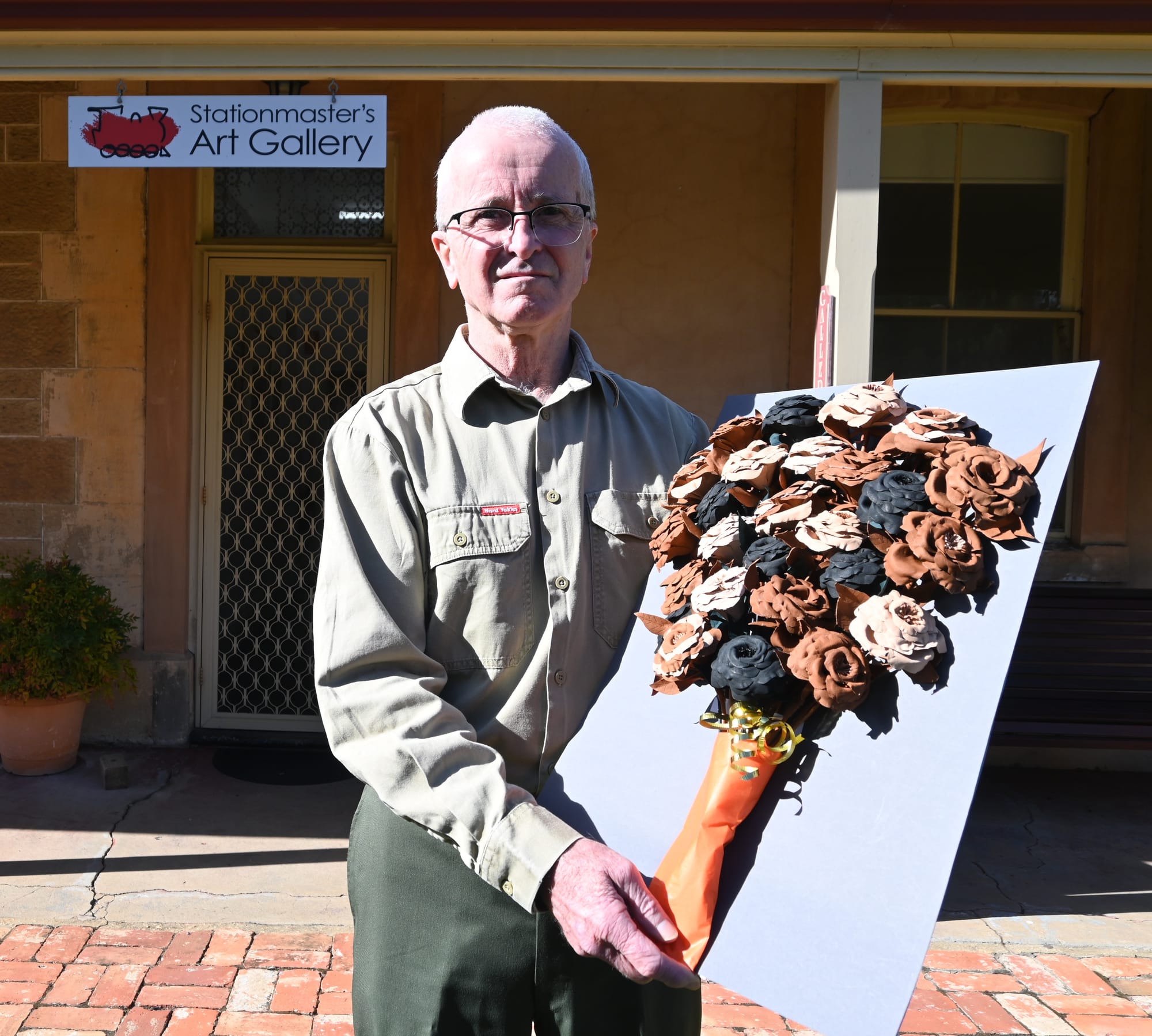 A rose for local ambos as a thank you to their service