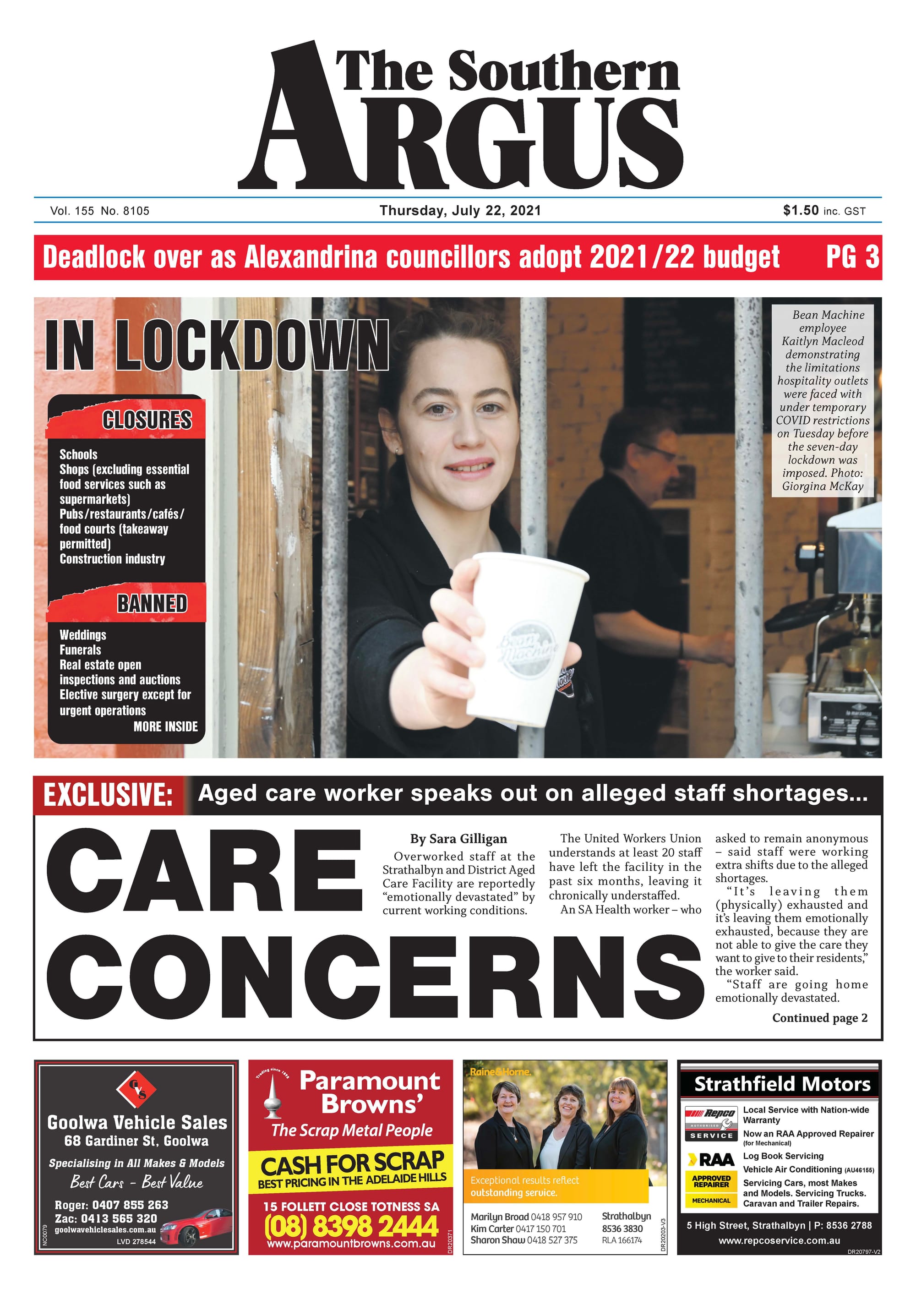The Southern Argus - July 22, 2021