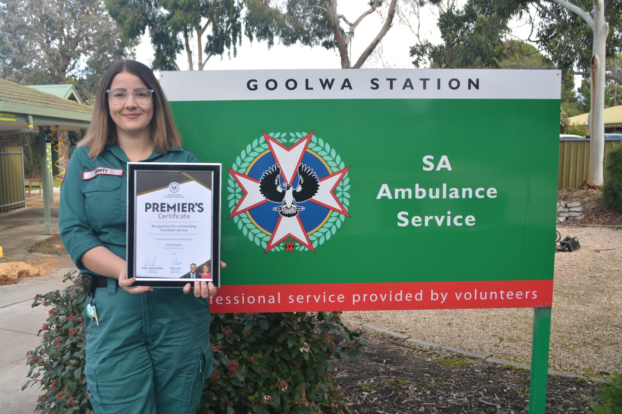 Goolwa volunteer receives high recognition for outstanding service