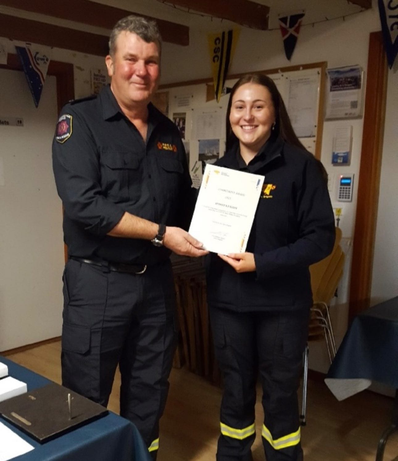 Clayton Bay awards volunteers