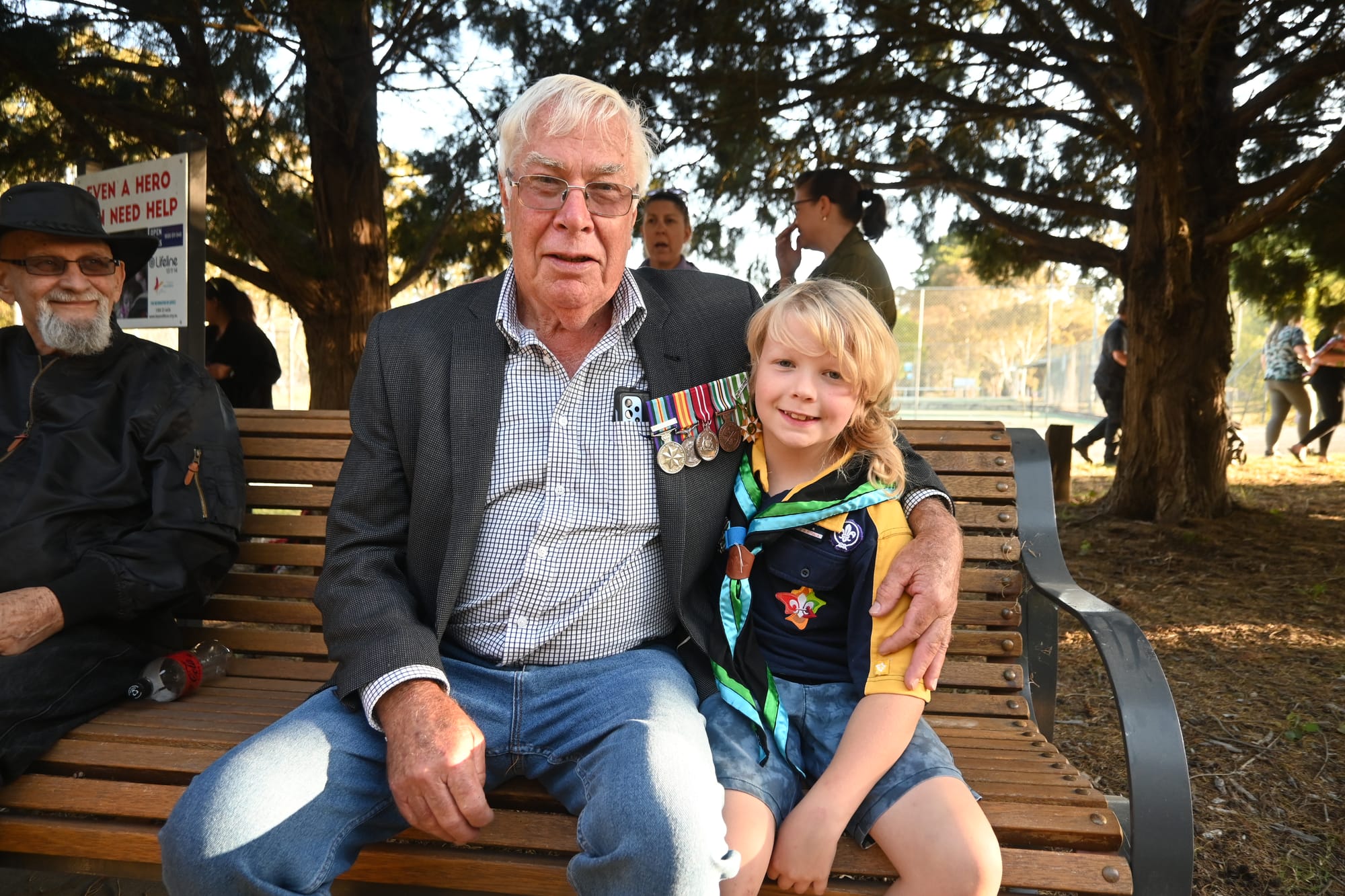 Local scouts stop to remember