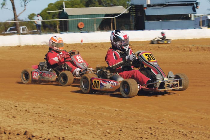 Karts roar back onto Angas track