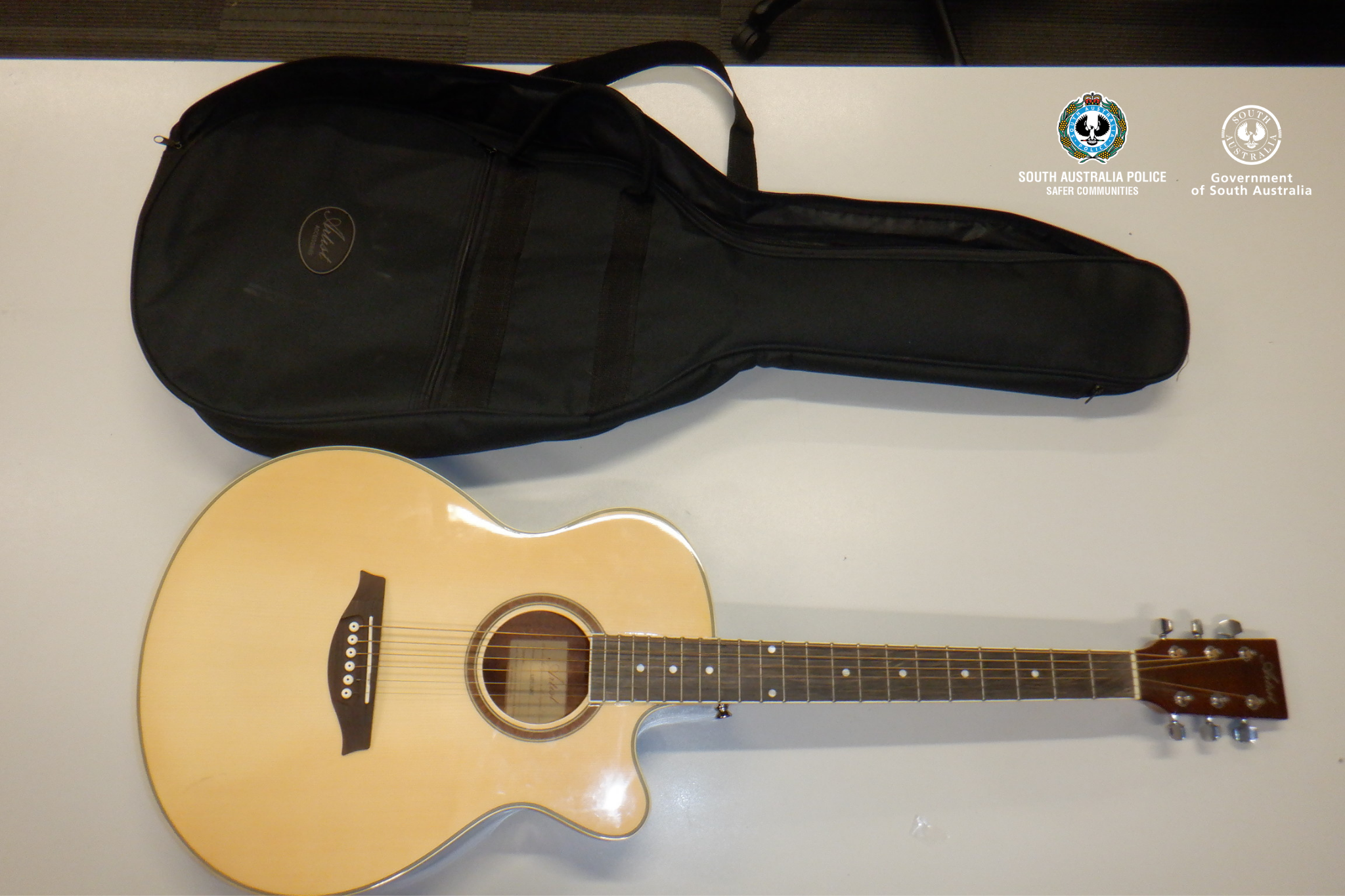 Murray Bridge pair arrested for theft, police seek owner of stolen guitar
