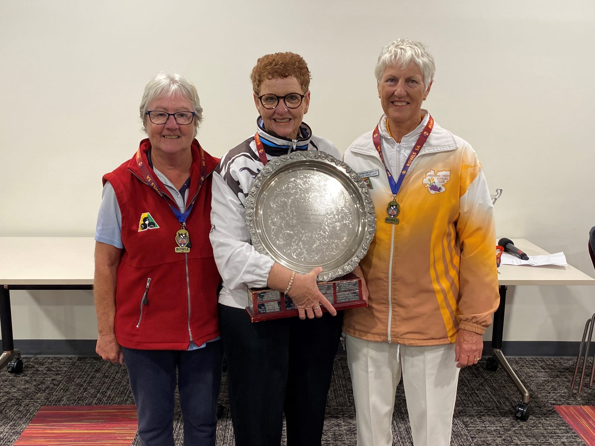 Local bowls trio recently claims state title in Adelaide contest