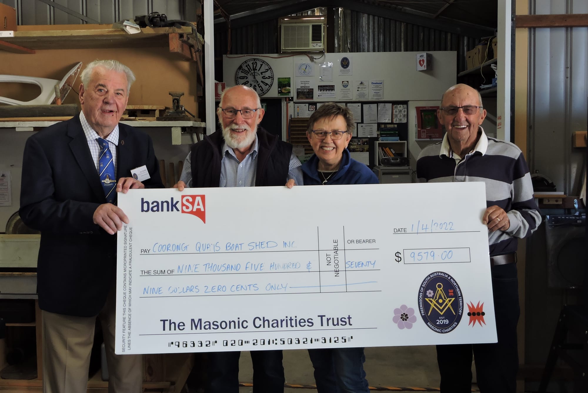 Charitable donation goes a long way for Coorong Quays Boat Shed
