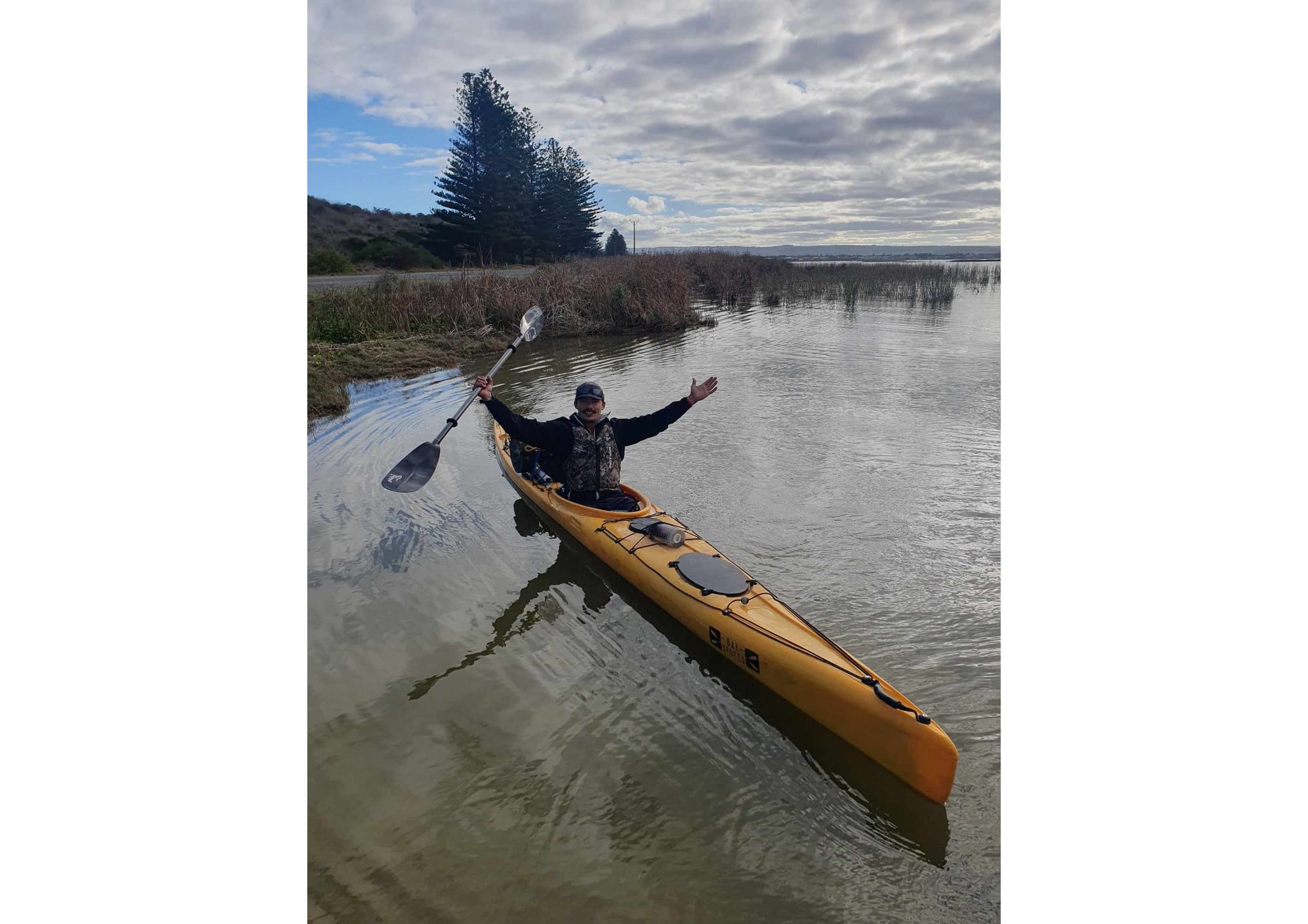 Murray Mouth finish line for epic paddle