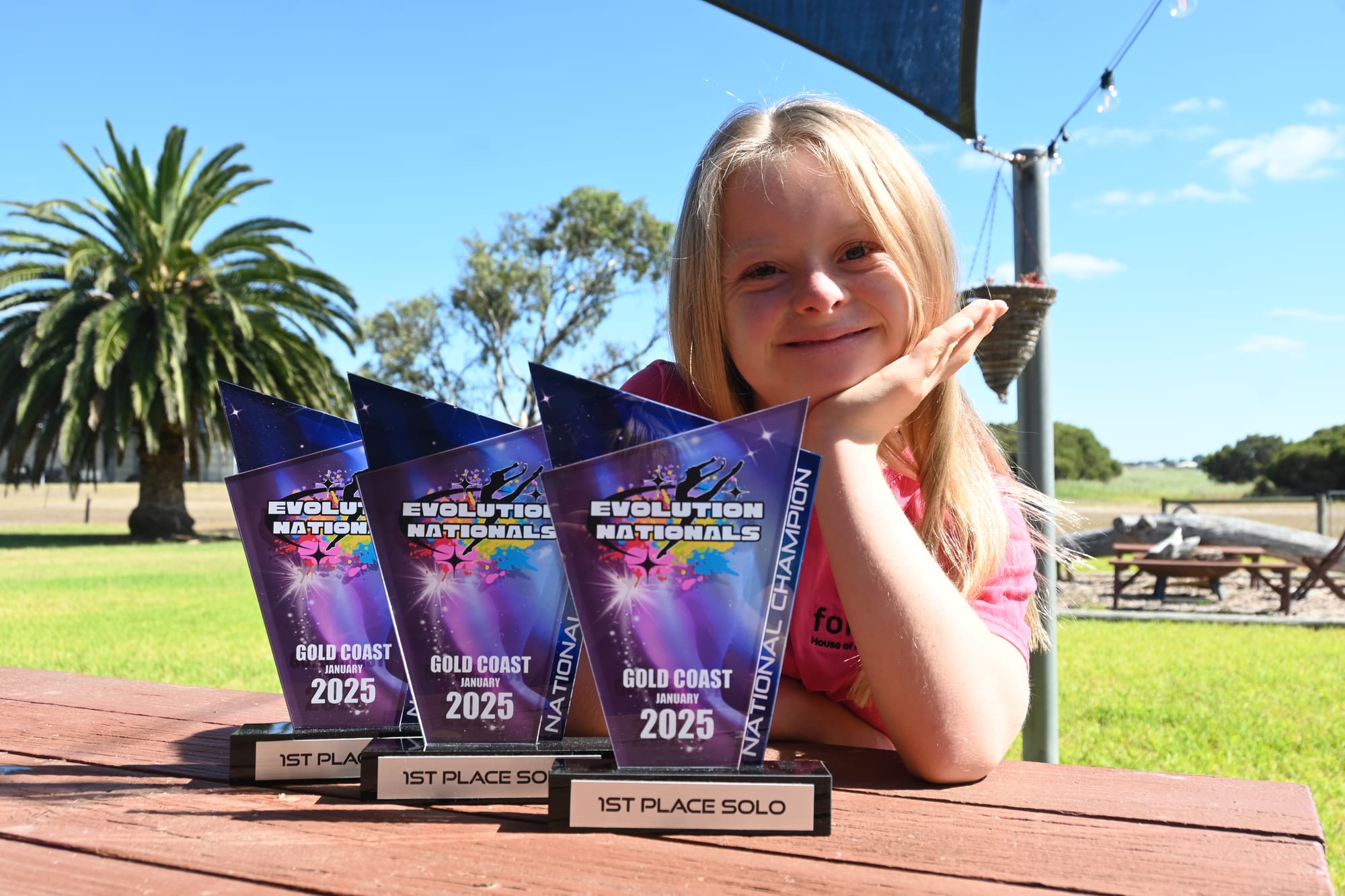 National winner dancing on air