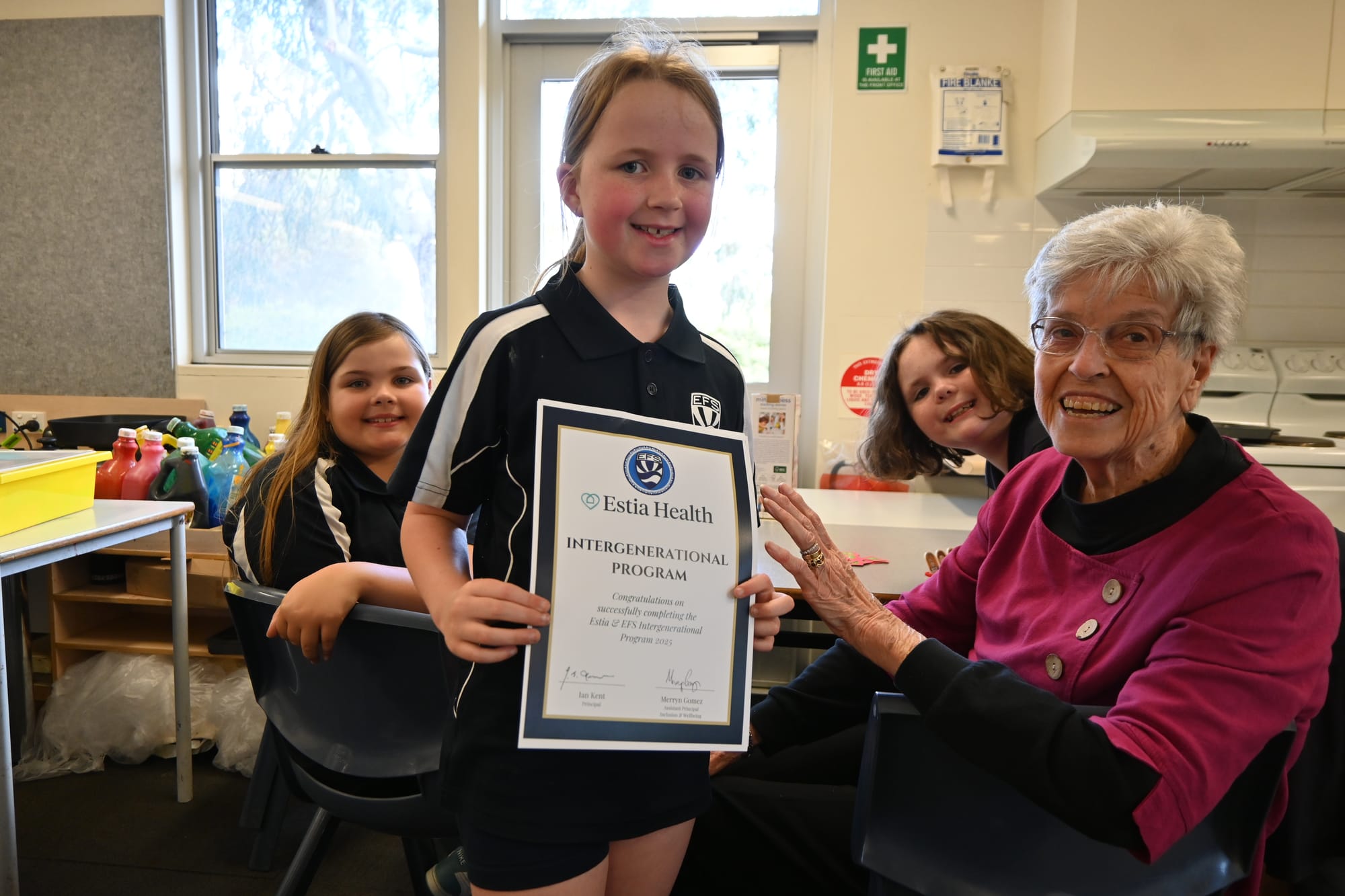 Students and seniors share friendships