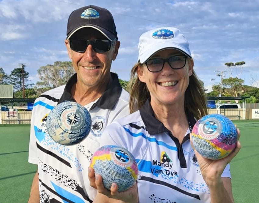 Husband and wife team secure unprecedented bowls double win