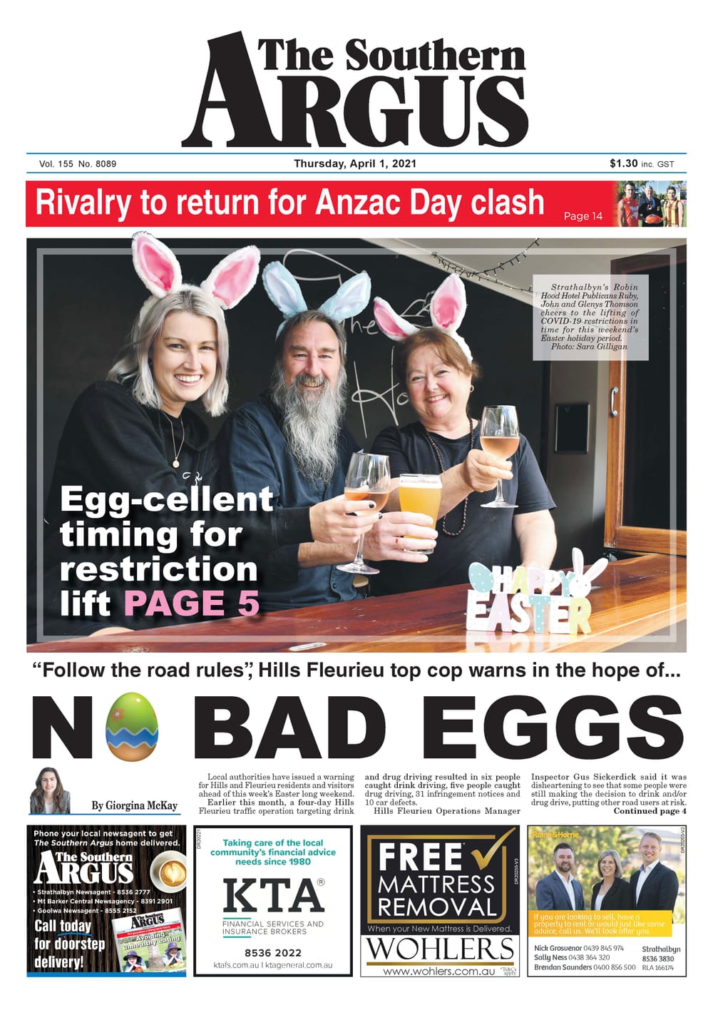 The Southern Argus - April 1, 2021 post image