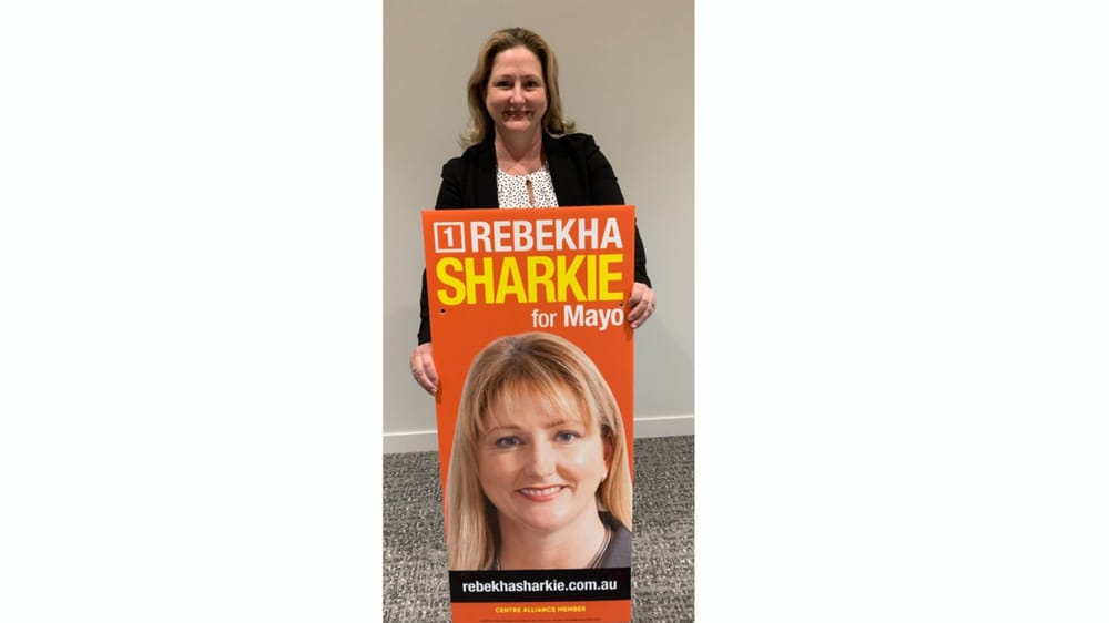 ‘Avid supporters’ remove Member for Mayo Rebekha Sharkie’s corflutes post image