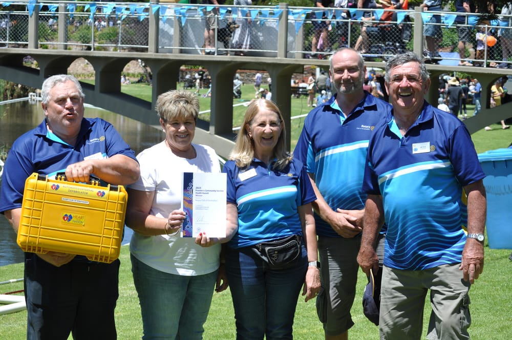 Rotary honoured with state health award for AED project post image