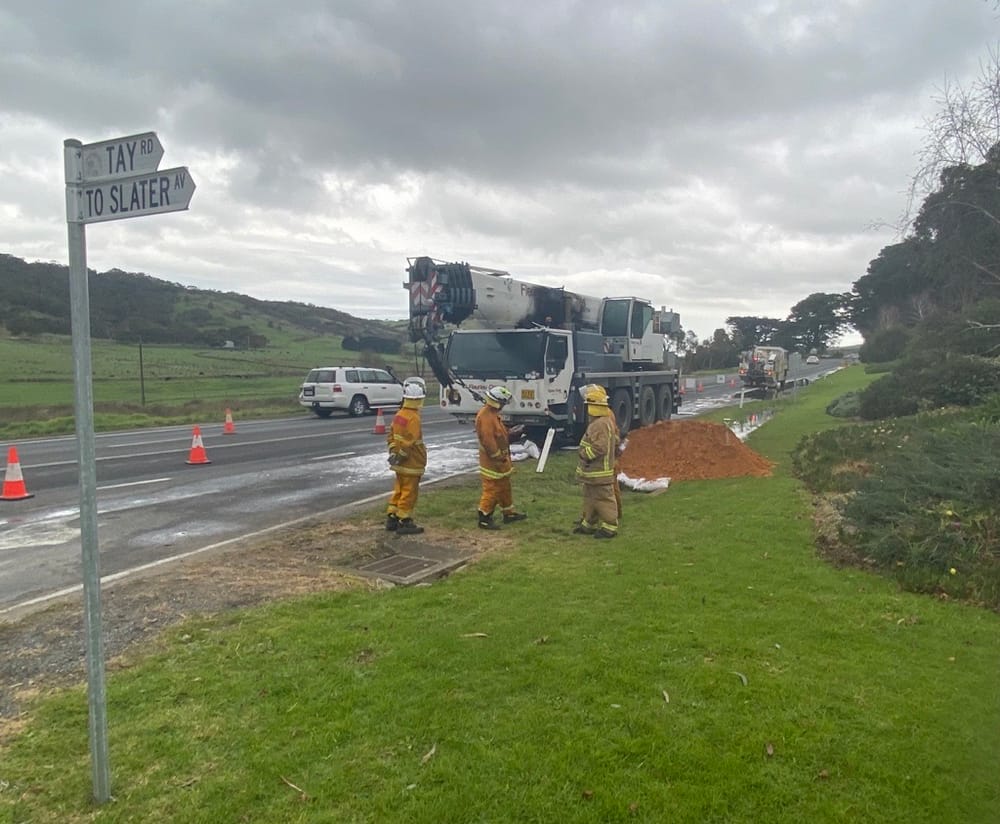 Emergency services attend crane fire at Mount Compass post image