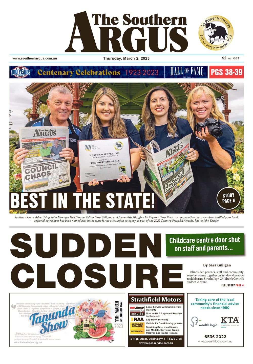 The Southern Argus - March 2, 2023 post image