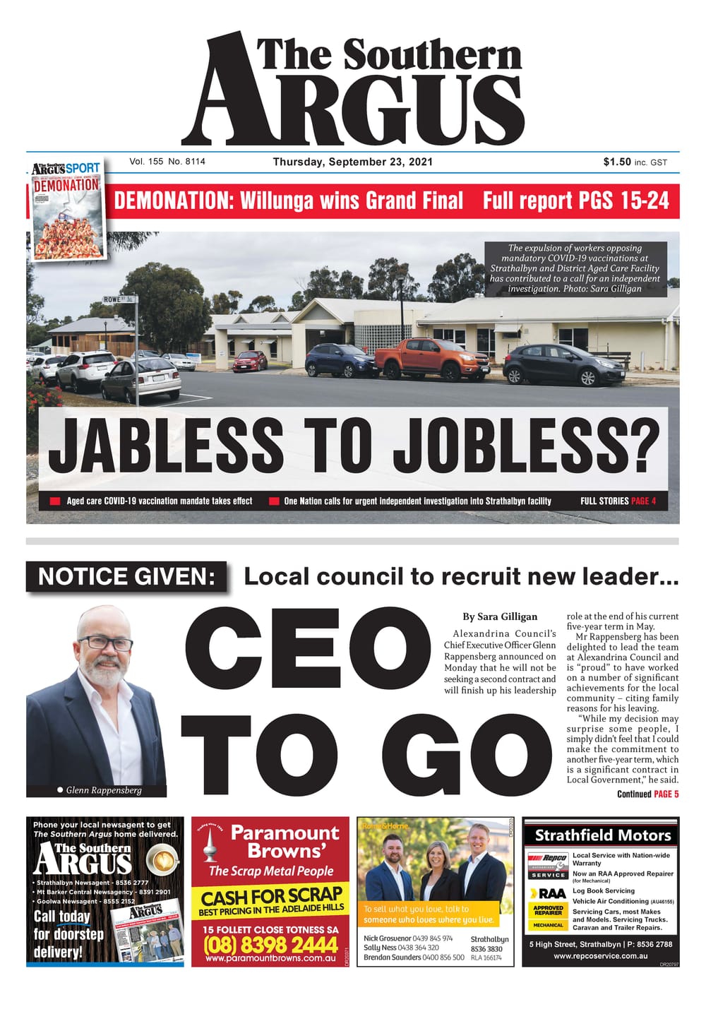 The Southern Argus - September 23, 2021 post image