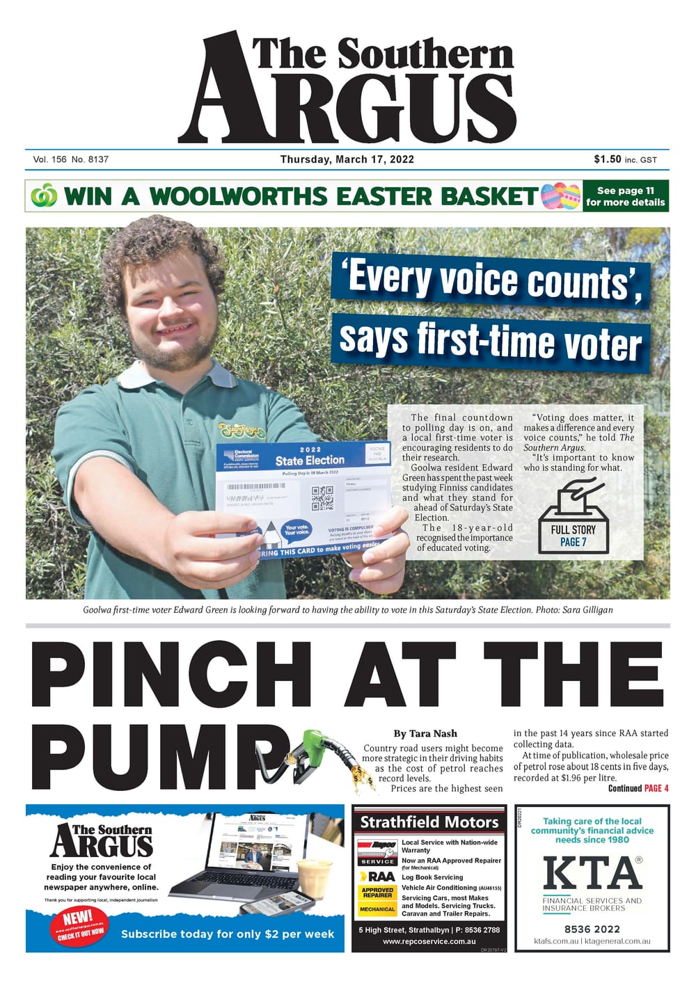 The Southern Argus - March 17, 2022 post image