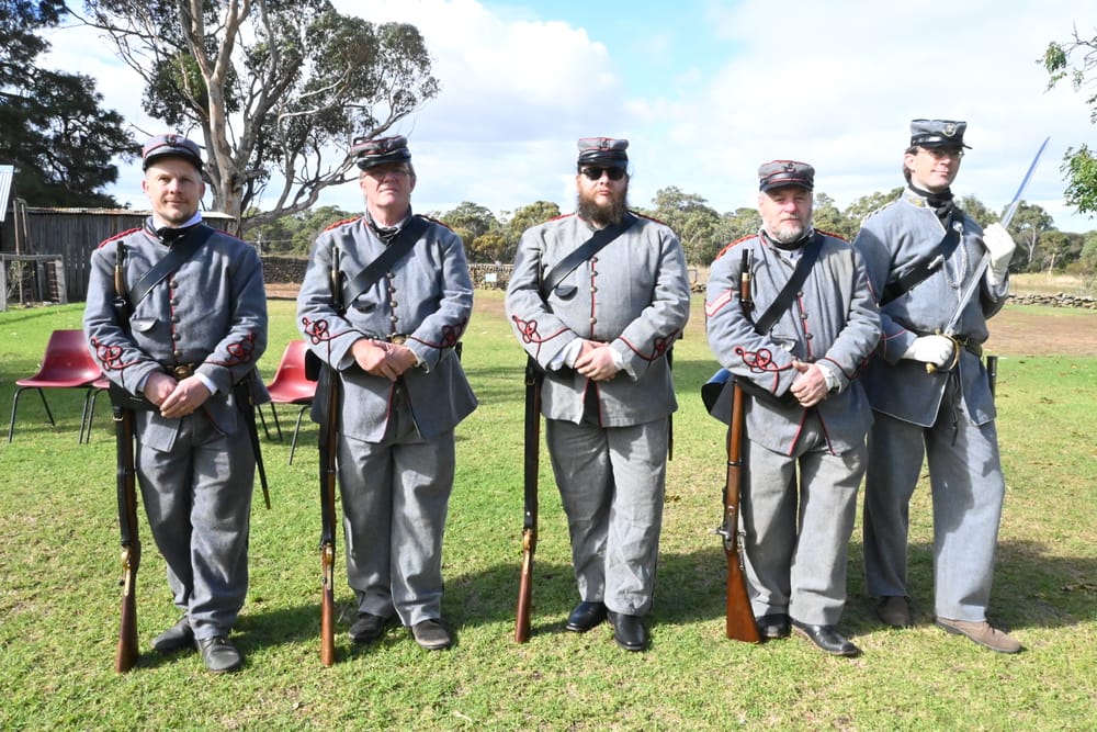The Adelaide Regiment of Volunteer Rifles 1860-1865 perform live drill at Glenbarr Homestead post image