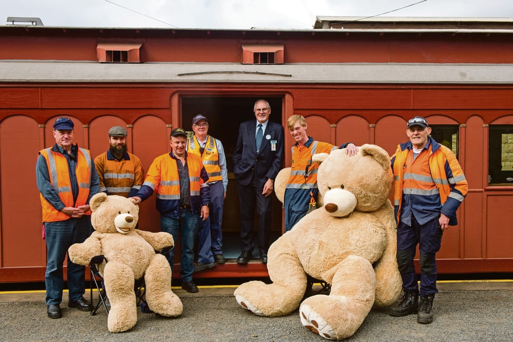 All aboard the teddy bear train post image
