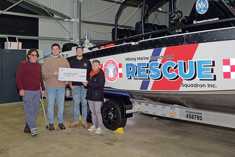 Wine group makes mega donation to Milang Marine Search and Rescue post image