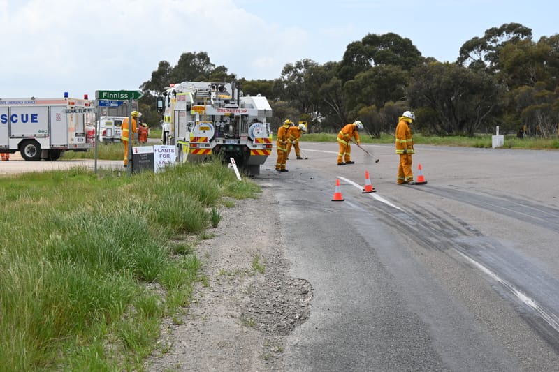 Car and truck collide at Finniss, no injuries suffered post image